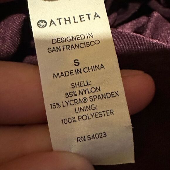 ATHLETA Plum Purple Cross Back Blousy Bra Size Tankini Top size small - Picture 12 of 13